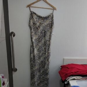 Paper Heart Snakeskin Print Dress